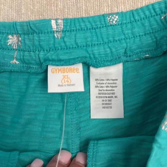 Gymboree green and silver summer shorts sz 14 w/pockets. BNWT - Picture 3 of 7